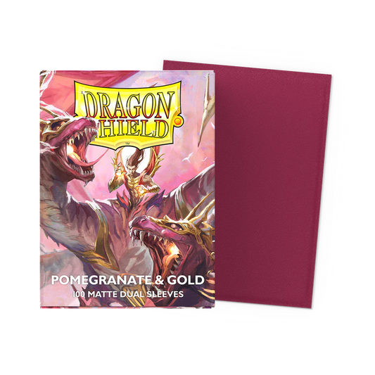 Dragon Shield Pomegranate & Gold Sleeves (100pcs.)