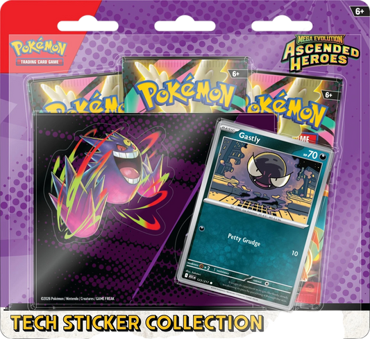 Pokemon TCG: Mega Evolution - Ascended Heroes: Gastly Tech Sticker Collection