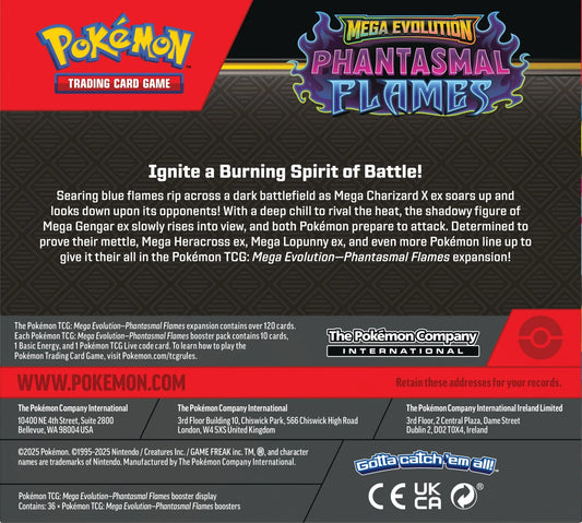 Pokemon TCG: Mega Evolution - Phantasmal Flames - Booster Box (36)