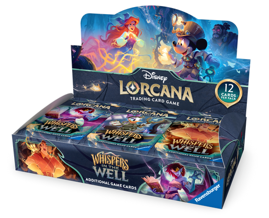 DLC_S10_Booster-Display_Open_Front-angled_EN-1.png Disney Lorcana Whispers in the Well Booster Box