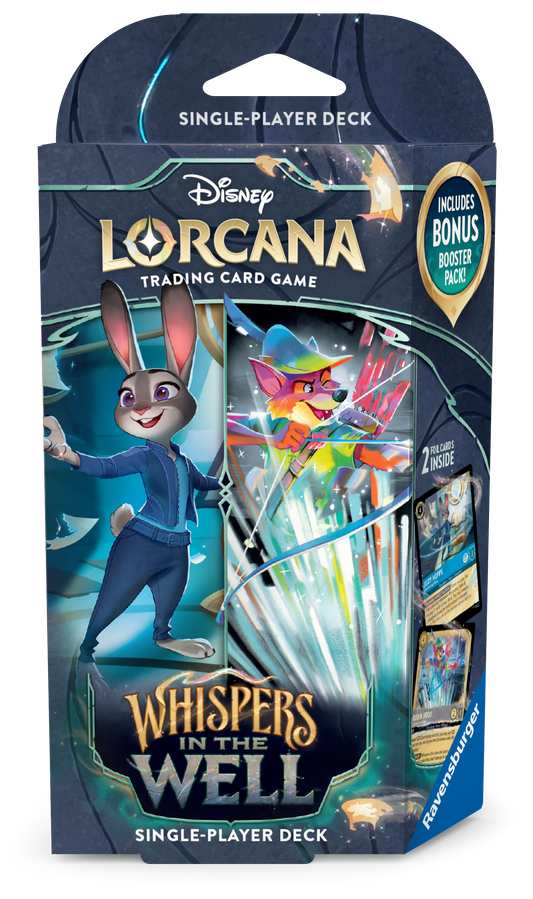 DLC_S10_Starter_Deck_box_Judy-Robin_Front_EN-1.png Disney Lorcana Whispers in the Well: Sapphire & Steel Starter Deck