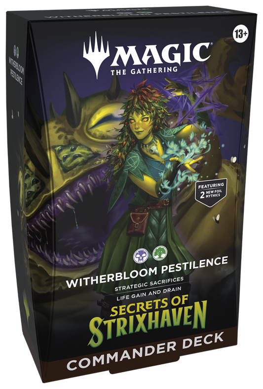 Magic the Gathering: Secrets Of Strixhaven "Witherlbloom Pestilence" Commander Deck