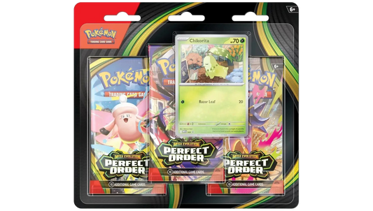 Perfect_Order_3-1.png Pokémon TCG: Mega Evolution - Perfect Order - 3-pack Blister - Chikorita