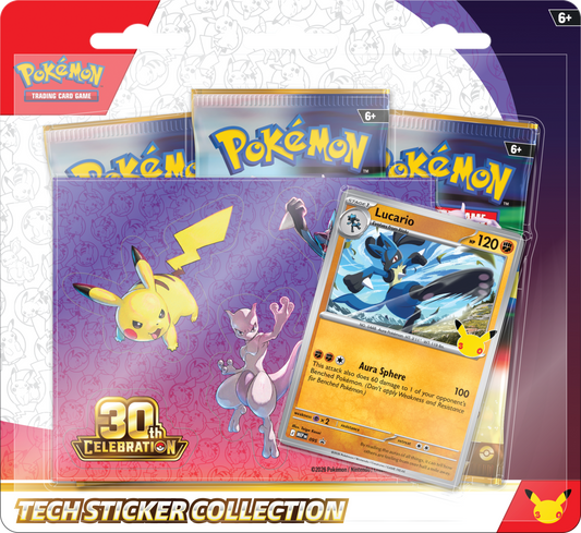 Pokémon TCG: 30th Celebration -- Tech Sticker Collection Lucario