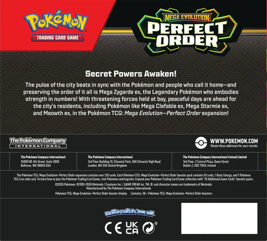 Pokemon TCG: Mega Evolution - Perfect Order - Booster Box