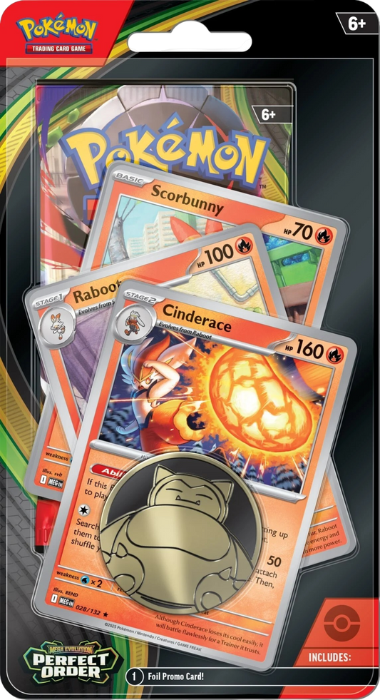 Pokemon TCG: Mega Evolution - Perfect Order - Checklane Blister - Cinderace